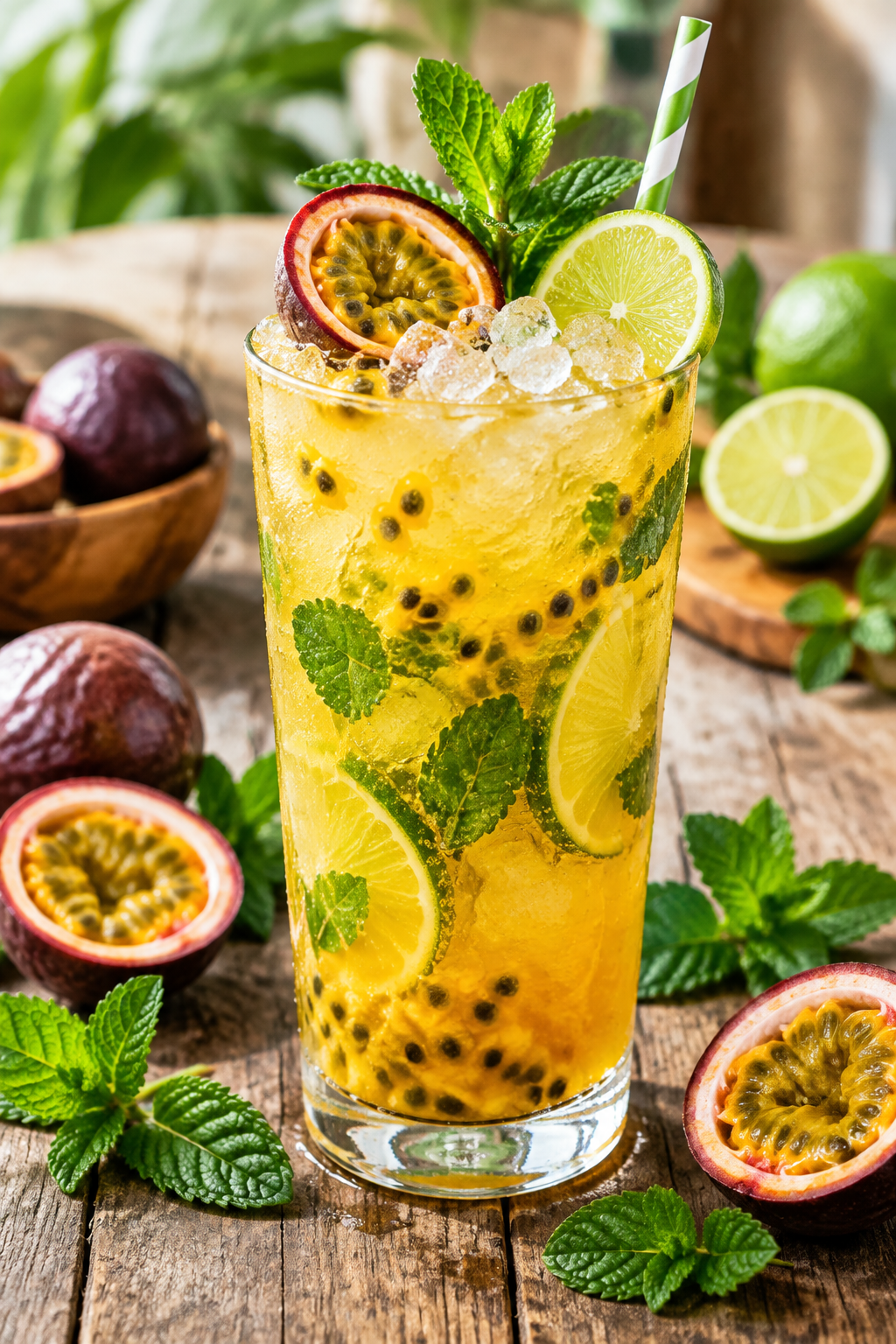 Passionfruit Mojito Mocktail Recipe
