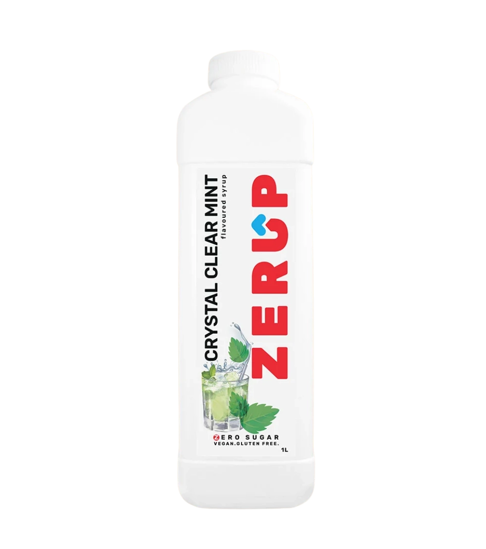 Zerup Zero Sugar Crystal Clear Mint Syrup 1L
